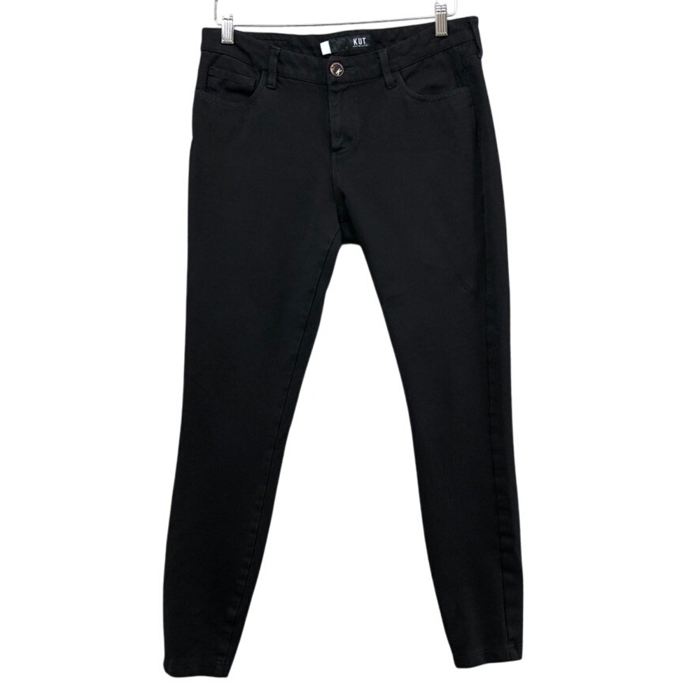 Kut from the Kloth Mia Toothpick Skinny Pants‎ Womens 8 Black Stretch Jeans